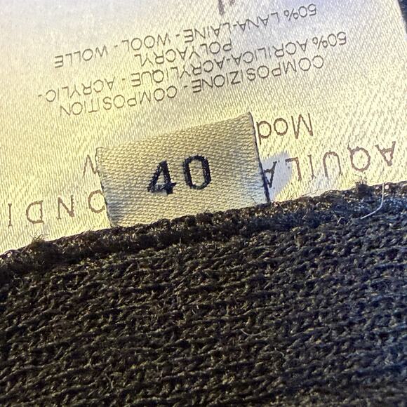 Aquilano Rimondi Italy Dress Black Gray Sz EU 40 Fits like a US 4 Long Sleeves - Picture 7 of 9